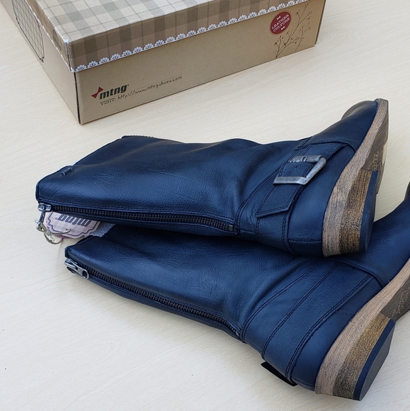 MTNG Originals Leather Black Boots - Picture 2 of 5